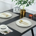 thumbnail image 5 of Decozen Placemats Set of 8 for Dining Table, Table Placemats, Rectangular PVC Vinyl, 18"x12"Gray, 5 of 8