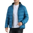 thumbnail image 4 of INSPIRE CHIC Outdoor Coat for Men's Winter Puffer Down Packable Full-Zip Padding Hood Jacket M Blue, 4 of 6