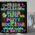 thumbnail image 2 of Kids Inspirational Quotes Shower Curtain Bathroom Set 72Wx72H Inches Funny Cartoon Cute Colorful Motivational Words Rainbow Dots Bath Accessories Classroom Art Home Decor Fabric 12 Pack Hooks, 2 of 5
