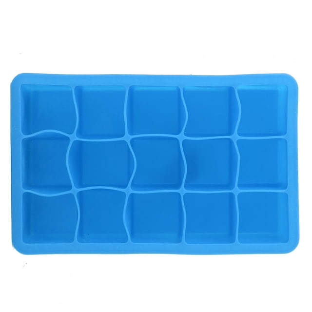 Bandejas de silicona para cubitos de hielo de primera calidad para bar en casa, cubitos de hielo fáciles de hacer, diseño azul
