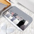 thumbnail image 6 of 1pc Group of Cartoon Cats in Snow Absorbent Non-Slip Bathroom Thickened Flannel Rug Decor,Soft,Quick Drying,Suitable For Indoor/outdoor Use,Bathrooms,Bedrooms,Kitchens,Terrace,Laundry Rooms,16"x24", 6 of 9