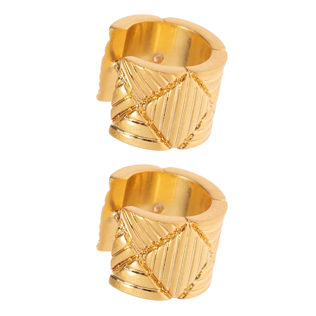 Kate Spade New York Women's Gold Plated Metal Patchwork Huggies (Gold)