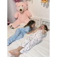 thumbnail image 6 of Arshiner Pajamas for Girls Short Sleeve Long Pants Outfit 2 Piece Sleepwear Button Pjs Sets, 6 of 6
