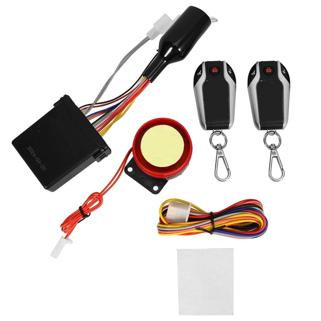 SKISUNO 1Set Motorcycle Alarm System Kit with Remote Start for Enhanced Security and Weather Resistant Design