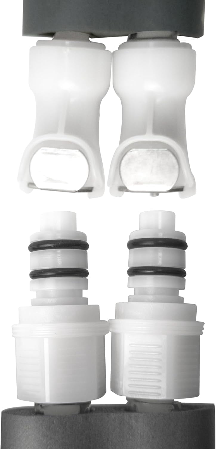 IRONSTAR Quick-Disconnect Hose Barb Insert, Quick Connect Hose Fittings, Plastic Quick Connect Male/Female Coupling Connector, 1/4" Inner Diameter hose, 2 Female Connectors and 2 Male Connectors