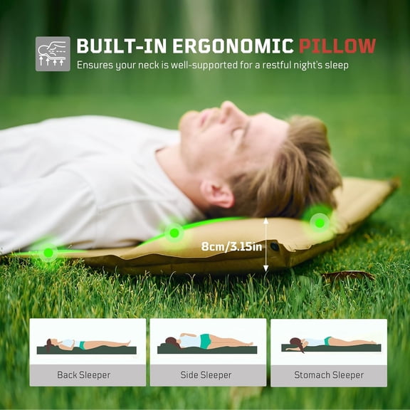 Self-Inflating Sleeping Pad for Camping