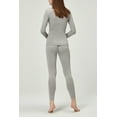 thumbnail image 2 of DEVOPS Women's Thermal Underwear Long Johns Top & Bottom Set (X-Small, Light Grey), 2 of 4