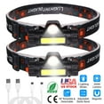 thumbnail image 5 of 2 Packs Rechargeable Headlamp IPX 4 Waterproof Headlight Flashlight Hand-free Head Torch, 5 of 8