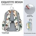 thumbnail image 5 of Cute Dinosaur Pattern Backpack for School,Cute School Bag,Schoolbag with Adjustable Shoulder Straps & Padded Back,13.4"x11"x4.7", 5 of 6