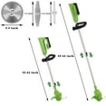 thumbnail image 6 of SHCKE 24V Cordless Weed Eater Battery Powered Grass Trimmer Electric Lawn Mower with 8 Blades 2 Batteries 1 Charger for Lawn Yard Bush Trimming & Pruning, 6 of 6