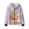 thumbnail image 4 of Xoenoiee Cat Wings Cloud Moon Star Print Hoodies for Teen Girls Active Pullover Fleece Full Zip Sweatshirts Outfits Casual Sport Shirt with Kids Clothing Hooded Jumper with Pocket, 8-10 Years, 4 of 7