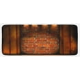 thumbnail image 1 of Modern Kitchen Mat, Wall Semidarkness Brickwork Indoors Concept Shady Empty Country Design Art, Plush Decorative Kitchen Mat with Non Slip Backing, 47" X 19", Orange Dark Orange, by Ambesonne, 1 of 1