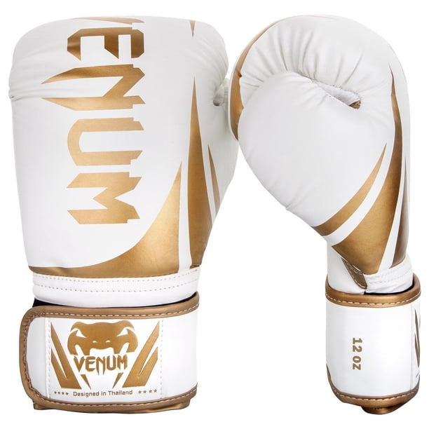 Guantes de Boxeo Venum Blanco Dorado Challenger 2.0 10 oz