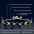 thumbnail image 2 of Gem Stone King 18K Yellow Gold Plated Silver Black Onyx and White Created Sapphire Tennis Bracelet for Women (8.20 Cttw, Gemstone Birthstone, Fully Adjustable up to 9 inch), 2 of 5