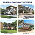 thumbnail image 6 of Metal Carport with Galvanized Steel Roof, Heavy Duty Carport, Sturdy Metal Outdoor Carport Canopy, Truck, Boat and SUV, 6 of 8