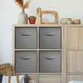 thumbnail image 3 of Sorbus Collapsible Cube Fabric Storage Bins (10.5" x 10.5"), 4 Pack, Modern Gray, 3 of 6