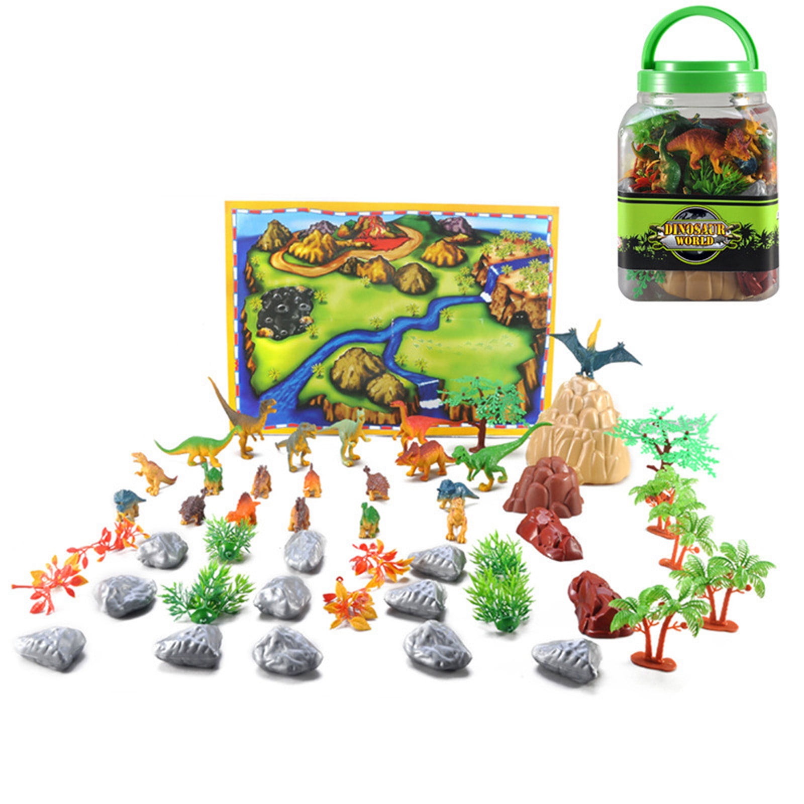 Details about   90 Pieces Animal Jurassic Dinosaur Model Scene Playset Kids Toy Gift 