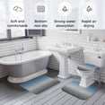 thumbnail image 5 of Grey Ombre Bath Mat 3 Piece Bathroom Rug Set, Navy Blue Gray Gradient Modern Abstract Art Non Slip Bath Rug Contour Mat and Toilet Lid Cover, Absorbent Shower Mats Soft Bath Rugs and Mats Sets, 5 of 8