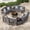 Gray, variant on MEISSALIVVE 6-Piece Half-Moon Curved Outdoor Patio Furniture Set, Sectional Conversation Sofa with Wood Armrests, Coffee & Side Tables for Backyard Deck Garden, Gray