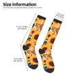 thumbnail image 2 of Fotbe Bohemian Sunflower Calcetas Divertidas Estampadas para Hombre y Mujer, Calcetas de Algodón hasta la Rodilla para Caminar, Correr, Enfermería y Embarazo, 2 of 6