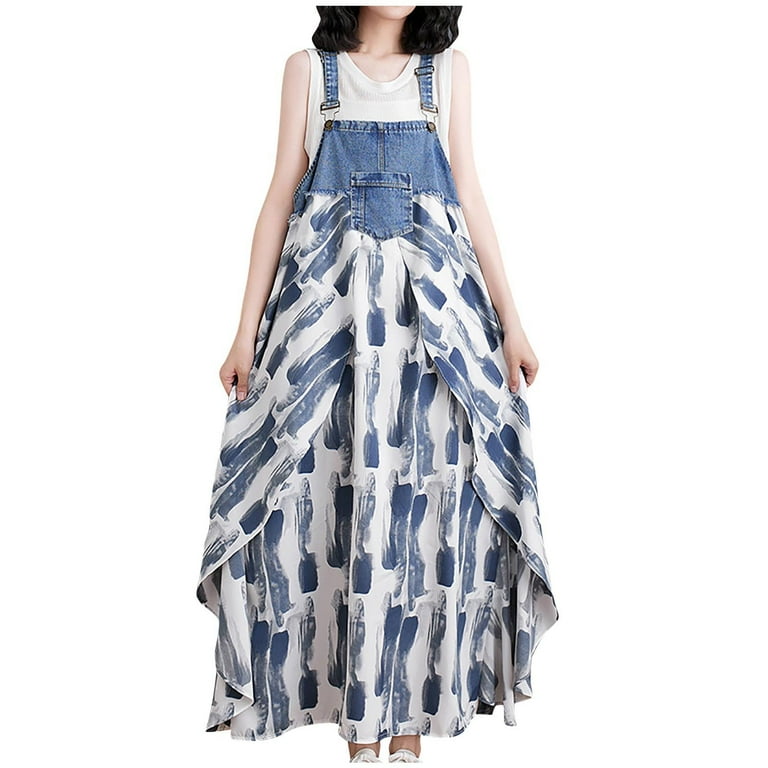 patchwork denim maxi dress IT'S BRITNEY PATCHWORK DENIM MAXI DRESS