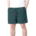 thumbnail image 2 of Kojanyu Men's Solid Color Elastic Waist Shorts with Side Split & Pocket – Lightweight Casual Summer Shorts for Daily Wear, 2 of 7