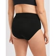 thumbnail image 3 of INNERSY Women's Cotton Underwear High Waisted Briefs 6-Pack, Full Coverage Panties(L,Black), 3 of 7