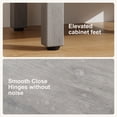 thumbnail image 2 of Funcionalidad moderna para baños pequeños – Mueble de baño 16" con lavabo de resina – Armario independiente con puertas de cierre suave – Almacenamiento moderno de madera, 2 of 8