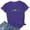 Purple, variant on WREESH Women's Casual Graphic Print T-Shirts Summer Short Sleeve Crew Neck Tops Dark Gray