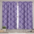 thumbnail image 2 of Ambesonne Retro Valance & Curtain, Squares from Vectorel Stripes, 55"x45", Blue Violet Lilac, 2 of 7