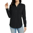 thumbnail image 5 of Tosmy Women's T-Shirt Womens Button Down Shirt Long Sleeve Dress Shirts Stretch Solid Work Blouse Classic-Fit, 5 of 6