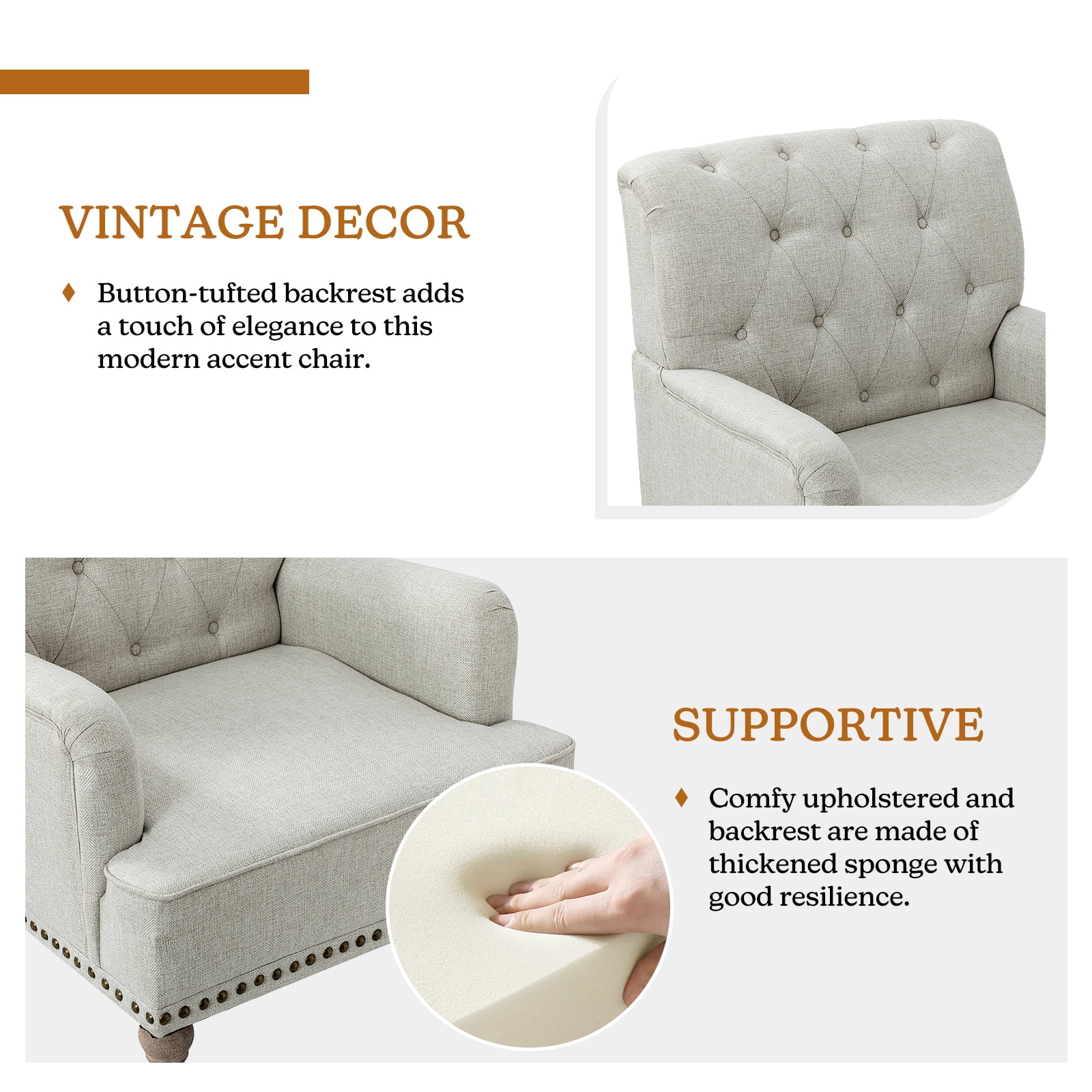 Tartonelle accent chair walmart sales