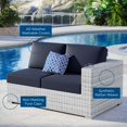 thumbnail image 2 of Modway Convene Outdoor Patio Furniture Loveseat, Light Gray, 2 of 9