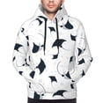 thumbnail image 4 of Hoodies for Men - cool stingrays bubbles white Long Sleeve Comfrt Men'S Fashion Hoodies & Sweatshirts, Sweatshirts for Men Hoodies Pullover Clothing Clothes with Pouch, 4 of 7