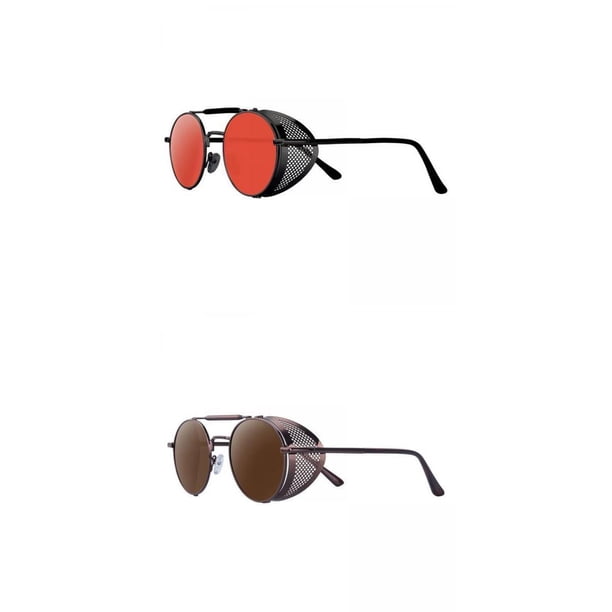 Gafas de Sol Modernas con Estilo Innovador para Proteger tus Ojos del Sol Rojo+Café
