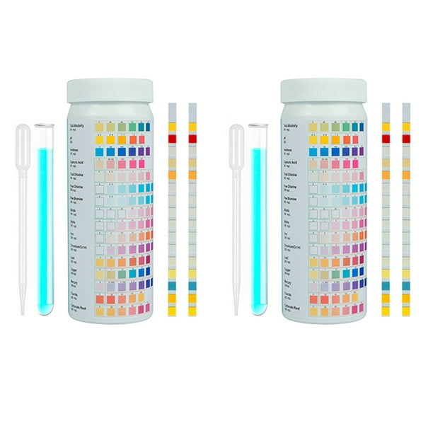 Kit de Prueba de Agua Potable Premium 16 en 1, para Agua Potable, 200 Tiras Tiras de Prueba de Agua Precisas Agua, para Plomo de PH de Dureza