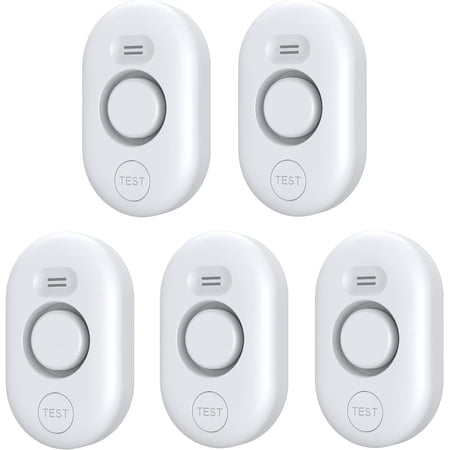 5 Pack Water Leak Detectors, 100dB Water Sensor Alarm, Water Leakage Detection Devices for Home Pipe/Drain/Sink/Faucet Drip, Floor Flooding in Basement/Bathroom/Kitchen/Toilet/Laundry Room