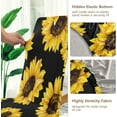 thumbnail image 3 of Dining Chair Covers Black Sunflower Chair Slipcovers Washable Removable Chair Cover Protector for Home, Restaurant, Hotel Chocolate, Ceremony, Banquet Wedding Party 4PCS, 3 of 6