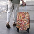 thumbnail image 3 of Red Pioneer Flower and Paisley Pattern Luggage Cover Fashion Suitcase Cover Baggage Covers Fit 25-28 Inch Luggage (Go Travel), 3 of 5