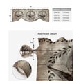 thumbnail image 4 of Tie Up Valance Curtain for Kitchen,Vintage Western Star Leaf Rod Pocket Short Curtains Adjustable Tie-Up Shade Valances,Farmhouse Retro Wood Board Window Treatment for Bathroom Living Room Bedroom, 4 of 8