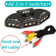 thumbnail image 2 of 4X 3-Way Audio Video AV Switch Selector Box Splitter Switch W/ Cable for TV X-Box DVD Player Devices Switch, 2 of 5