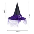 thumbnail image 3 of Witch Hat Decor Adult Kids,Halloween Witch Hat Decorations,Womens Witch Hat for Halloween Party,Halloween Witch Hats Halloween Party Witch Hats,Costume Accessories ,Fancy Dress Foldable Witch Hat, 3 of 6