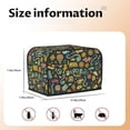 thumbnail image 4 of KLL Colorful Hippie Print 2 Slice Toaster Dust Covers Kitchen Small Appliance Cover with 2 Pockets,Can hold Jam Spreader Knife & Toaster Tongs (11.4 x 7.9 x 7.5), 4 of 6