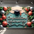 thumbnail image 3 of Pink Theme Graduation Banner Gold Stars Congrats Display Glitter Design Pink Balloons Grad Backdrop for Graduation Ceremony College Graduation Grad Party, 3 of 9
