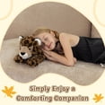 thumbnail image 4 of Tezituor 16" Leopard Stuffed animal Realistic Stuffed Cheetah Plush Toy Soft Body Pillow, 4 of 7