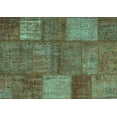 thumbnail image 1 of Ahgly Company Indoor Rectangle Patchwork Turquoise Blue Transitional Area Rugs, 7' x 9', 1 of 4