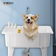 thumbnail image 3 of VINGLI Utility Sink Laundry Tub for Washing Room, Freestanding Utility Sink with Stainless Steel Faucet, (White, 19.7"W x 18.9"D x 33"H), 3 of 18