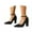 A Black, variant on Wovix Women's High Chunky Block Closed Toe Heels Slip On Pointed Toe Work Dress Office Wedding Party Pumps Shoes Trendy Daily Work