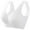 White, variant on Voska High Support Sports Bras for Women Racerback Design, Built in Bra Tank Tops for Women, Plus Size Available Black L