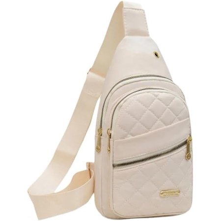 Solid Color Quilted Fanny Pack|Casual Crossbody Sling Bag for Women Men|Waterproof Chest Pack with Adjustable Strap|Lightweight Small Cross Bags for Travel Hiking & Daily Essentials